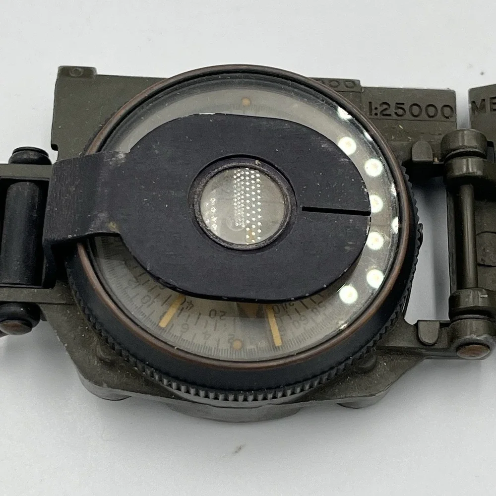 1953 Korean War Lensatic Magnetic Marine Compass Co Pembroke, Mass Marine Corp